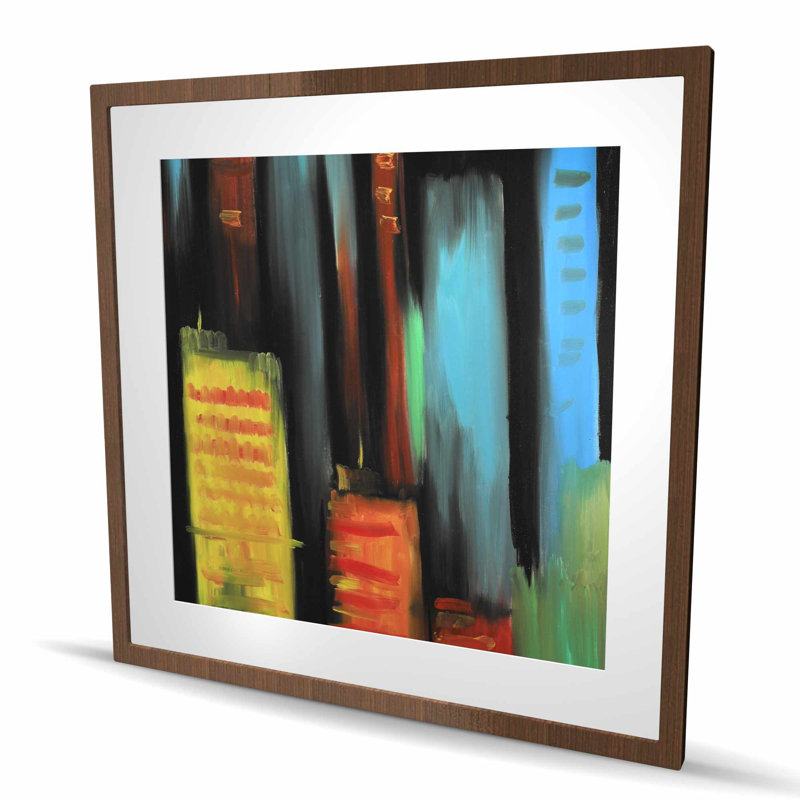 «Abstract Tall Buildings», impression encadrée moderne