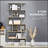 HOMCOM 75.5"H Bookcase 6 Shelf S-Shaped Bookshelf Wooden Storage Display Stand Shelf Organizer Free Standing Oak