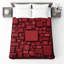 Couvre-lit matelassé à motif géométrique rouge toutes tailles-130698605