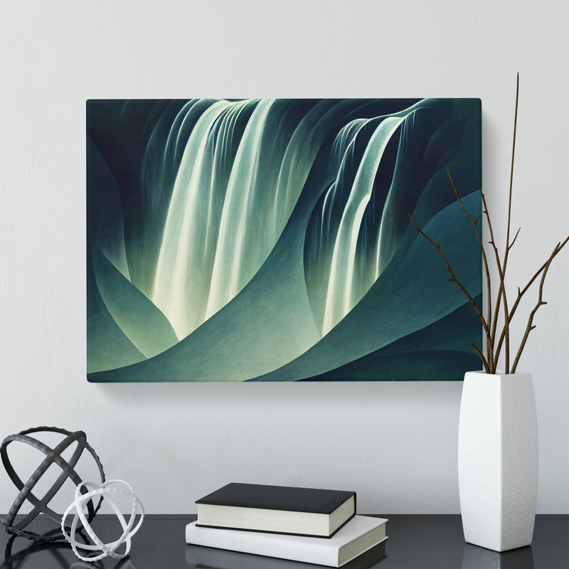 Shimmering Waterfall - Wrapped Canvas, 35cm H x 50cm W x 3cm D