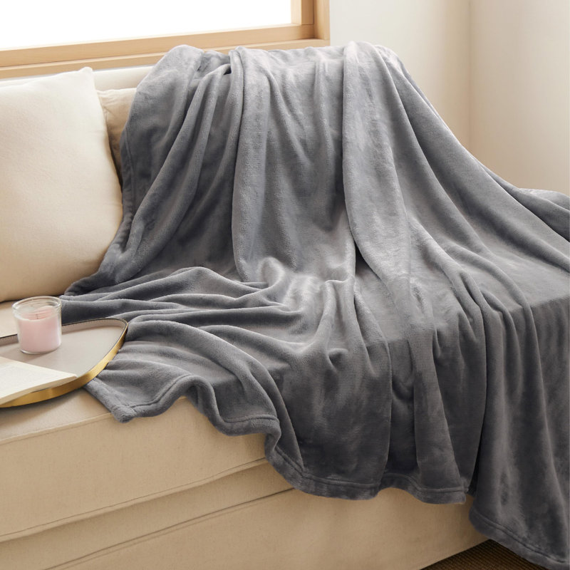Couverture polaire Cozy Winter Collection 300GSM pour canapé, canapé, lit, L 50 po x L 70 po, Gris