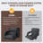15.5in Heated Stadium Seat Bleacher Seat w/Back & Wide Cushion,  5 Reclining Positions Chair, 2pc-2126993805