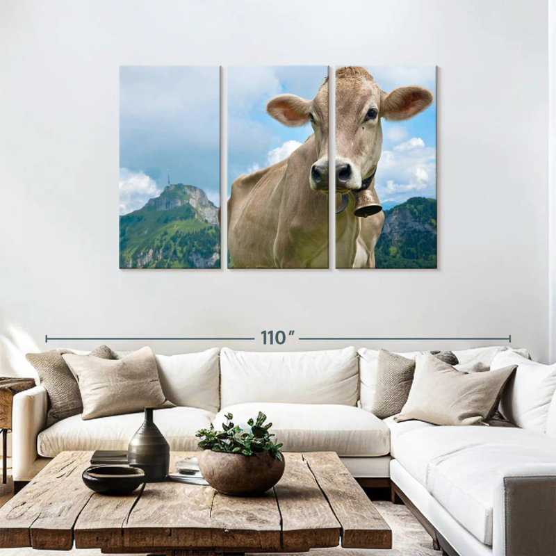 Fière vache suisse Brampt, H 48 po x l 74 po