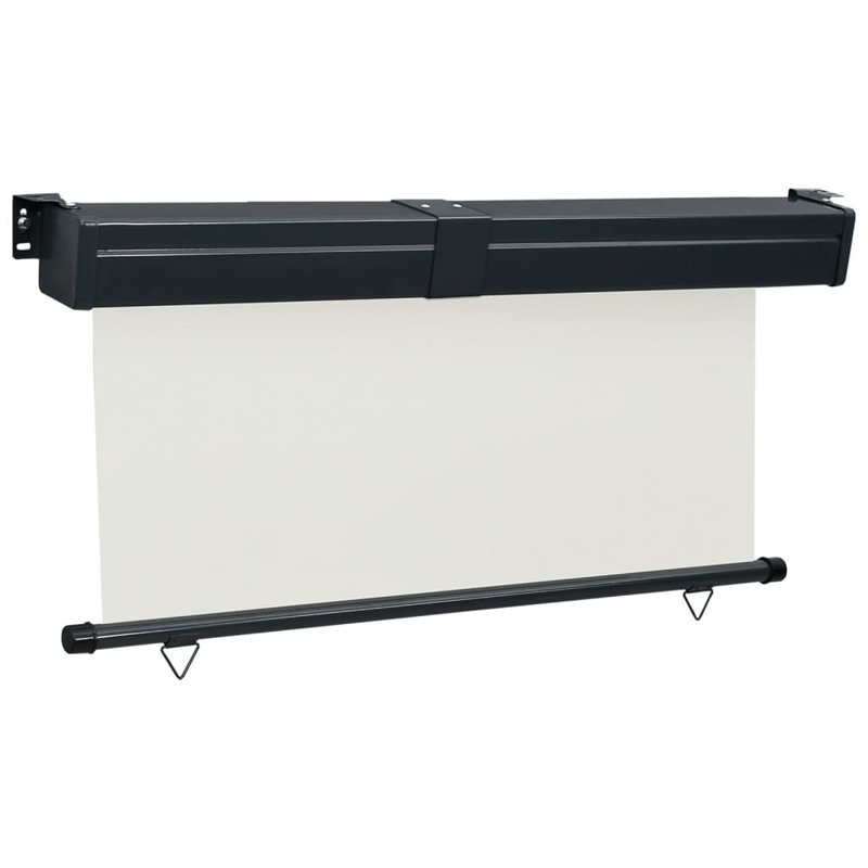 Retractable Side Awning Roll up Window Shade Folding Privacy Screen, Cream, 98.4" H x 66.9" W