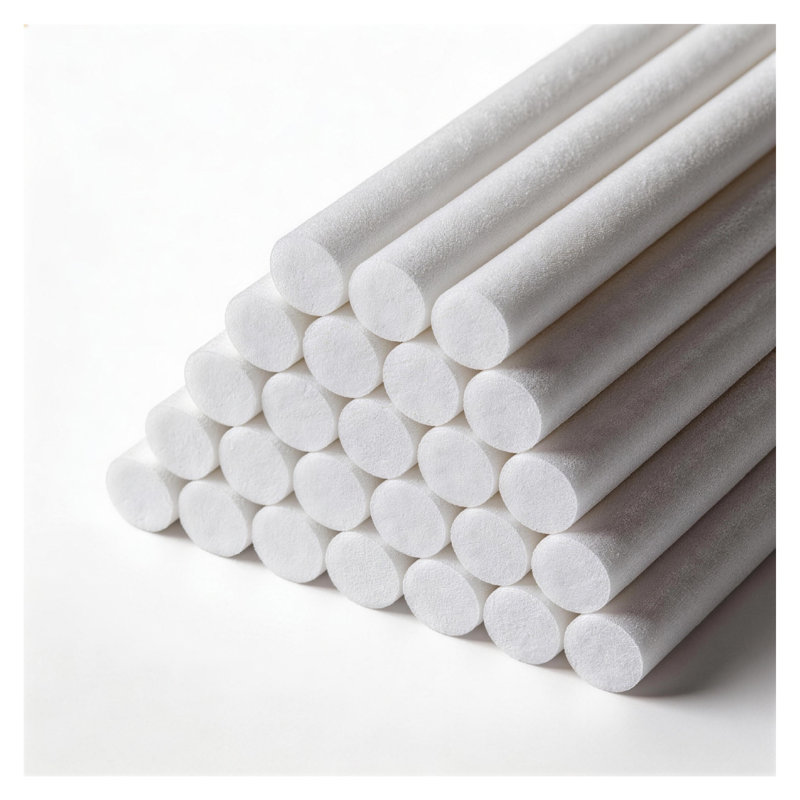 Bâtonnets-filtres en acétate de coton blanc de qualité supérieure, tiges cylindriques de 3,8 po x 0,3 po (en vrac)