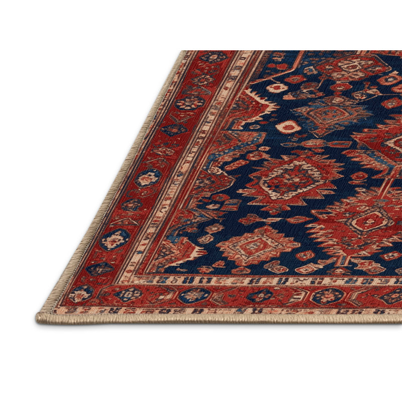 Tapis brun lavable à la machine, Rond 4 pi