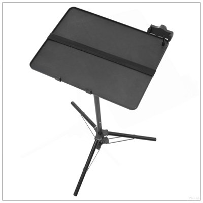 Support pour projecteur, support pour ordinateur portable à hauteur réglable de 26,97 à 63 po, support pour projecteur portable avec plateau et support de téléphone à col-de-cygne, pour les films d'extérieur, la maison, le bureau, la scène ou le studio