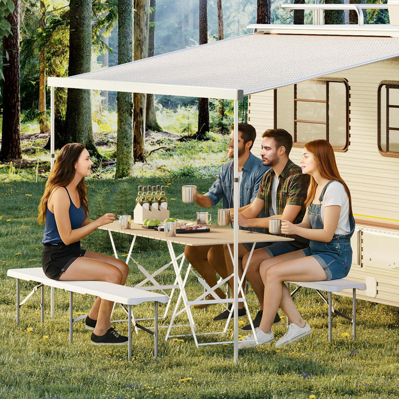 Outdoor Bench, Two white pieces