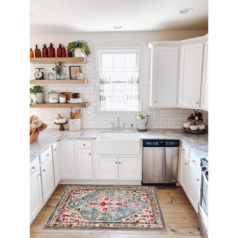 Watte Traditional Oriental Tribal Machine Washable Area Rug Perfect for Living Room, Dining Room, Bedroom Decor