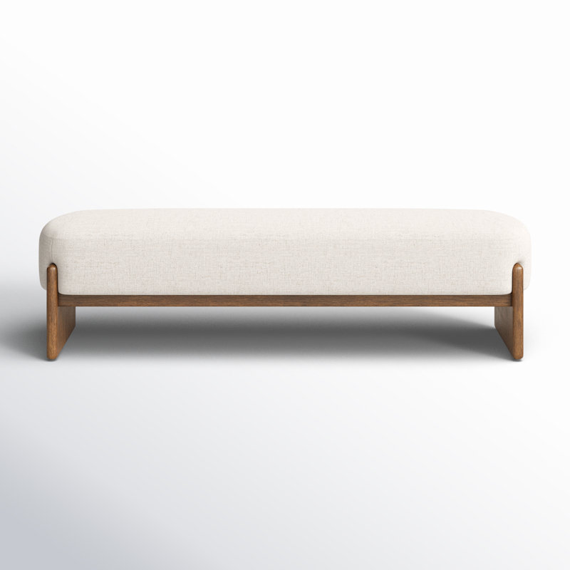 Kirby Accent Bench, Alcala Cream Polyester Blend
