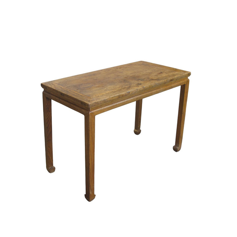 40" Long Elm Square-Corner Table
