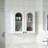 2 Arched Glass Door Bathroom Wall Cabinet