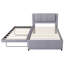 Lit plateforme double avec lit gigogne et lit gigogne double