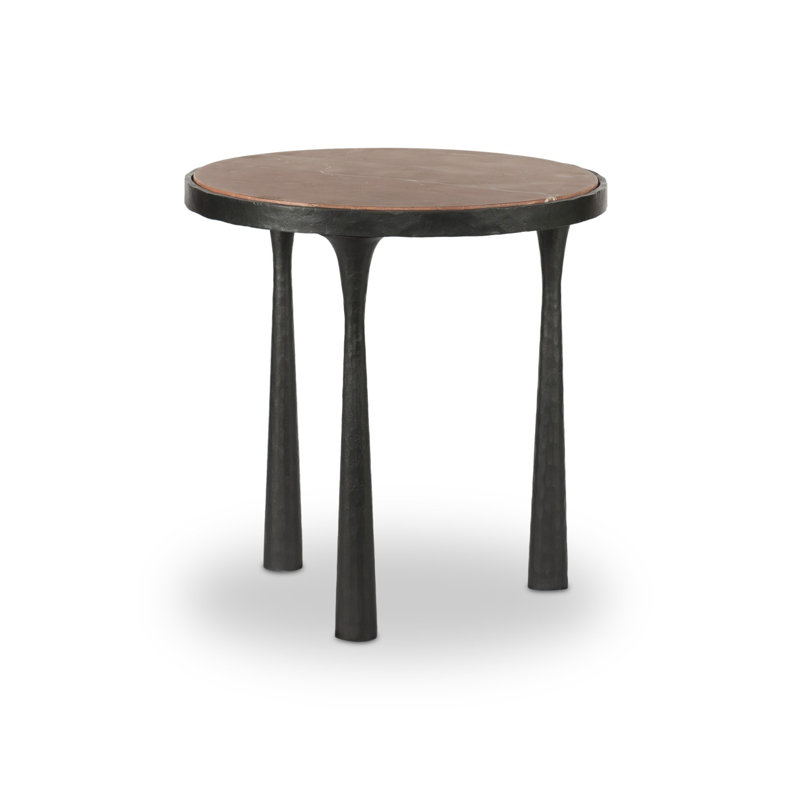 Billings End Table, Rust Top/Gray Base