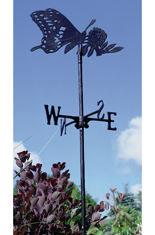 Butterfly Garden Weathervane, Verdigris