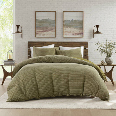 Lyon Oversized Cozy Cotton Waffle Washed Duvet Set