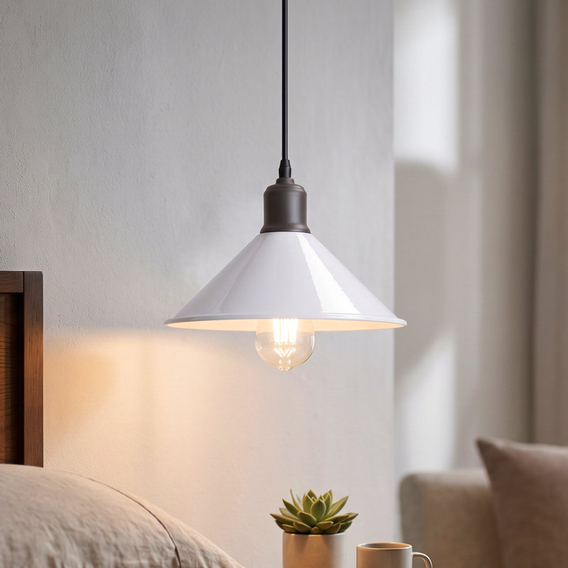 Lennie 1 - Light Dome Pendant, White
