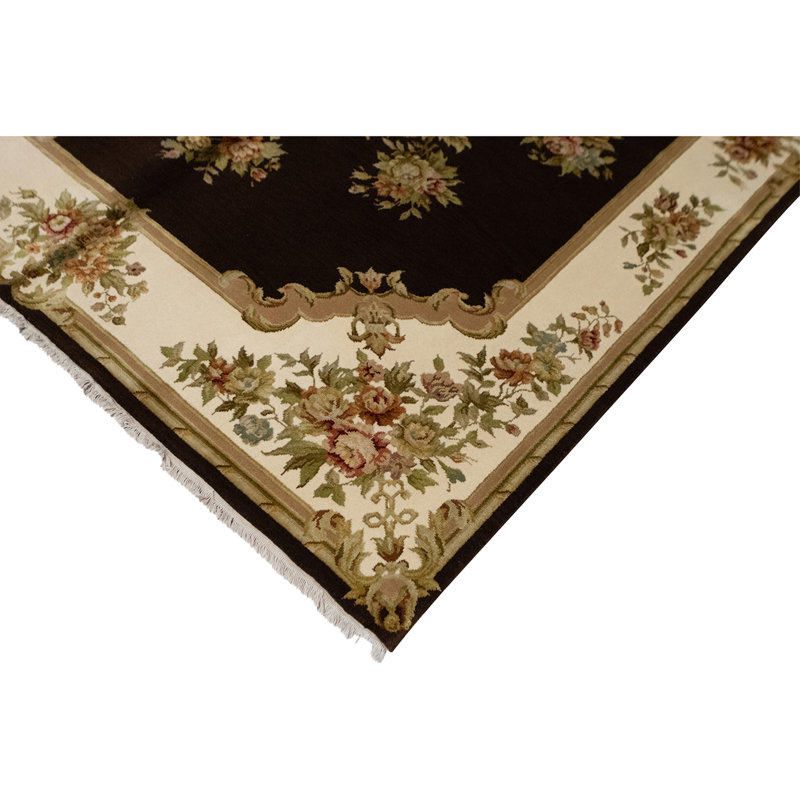 Handmade Silk and Wool Area Rug