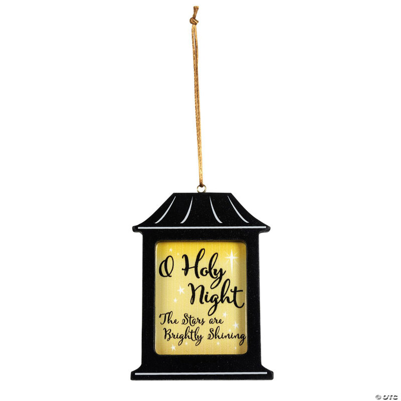 Ornements de Noël lanterne religieuse en bois 4 pouces 4 pouces - 12 pièces