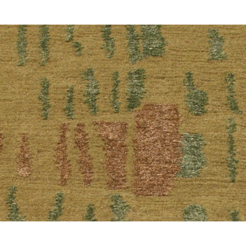Prati Abstract Area Rug in Gold/Green, Rectangle 8' x 10'