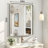 Lunara 1.18" Deep Rounded Corner Rectangular Bathroom Wall Mirror with Premium Tempered Glass & Aluminum Alloy Framed-681085378-681085383