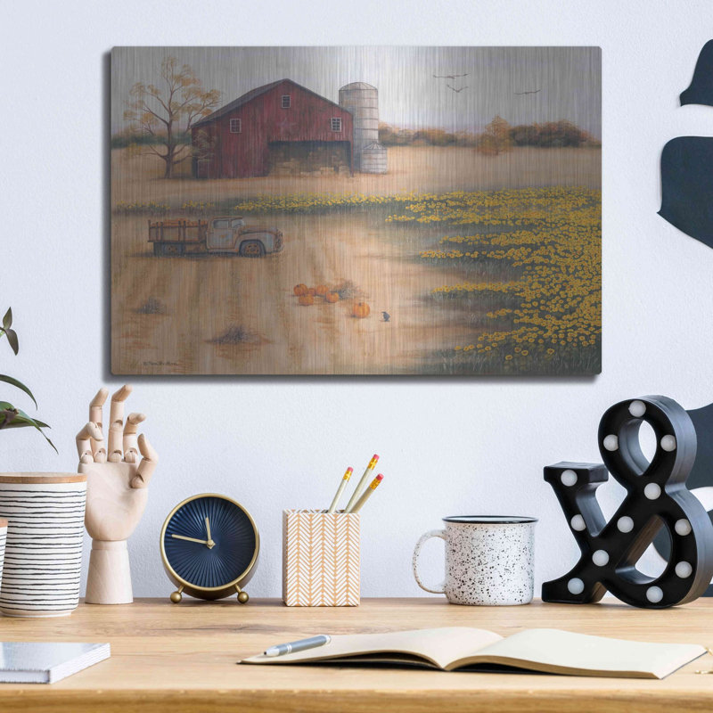 «Barn Sunflowers II» par Pam Britton, H 12 po x l 16 po