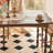Retro-style Petal-shaped Solid woodDining Table-285389395