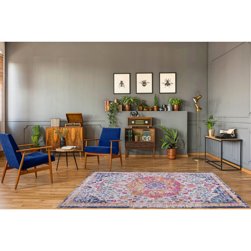 Tapis beige Harrold, Tapis de couloir 2 pi 7 po x 4 pi 11 po