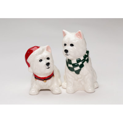 Cosmos Gifts West Terriers Christmas Salt & Pepper Shaker Set