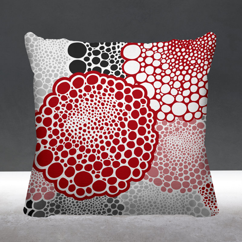 Coussin Bryony, L 17 po x H 17 po, Rouge