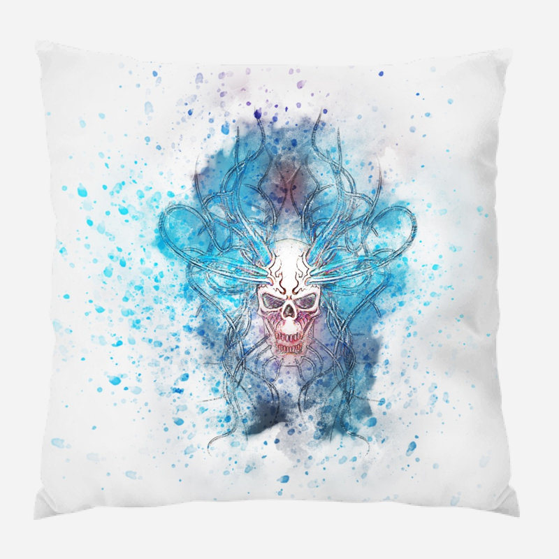 Coussin crâne, Microsuède, Intérieur