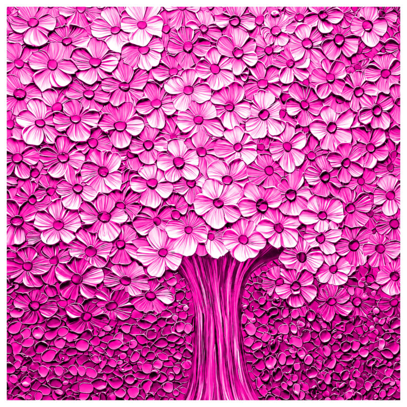 Couvertures florales roses, L 50 po x H 60 po