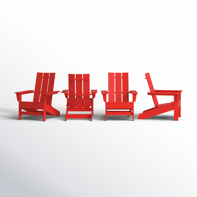 Ratcliff High-Density Polyethylene (HDPE) Outdoor Adirondack Chair Set