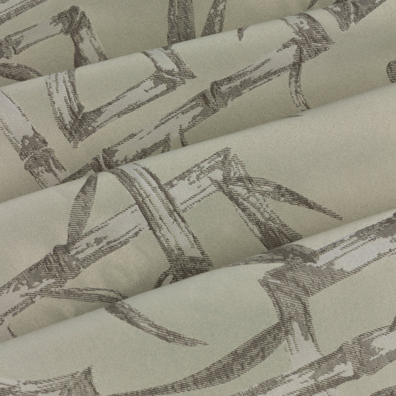 Bamboo Room Darkening Curtain Panel Pair, 168cm Width x 183cm Drop, Beige