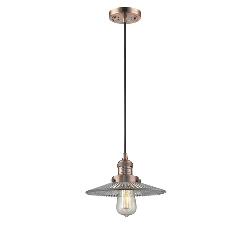 Luminaire suspendu conique 1 lumière Miramontes, Cuivre antique