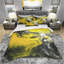 Ensemble de housse de couette en marbre acrylique peint à la main designart-35229268
