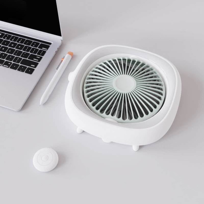 Ventilateur de plafond / ventilateur de table avec télécommande et table pliante Kandieu, Gray