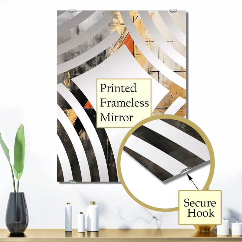 Rosenberry - Abstract Collages Decorative Wall Mirrors MIR131632, 32" x 24"