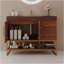 Meuble-lavabo autoportant moderne 36 po avec lavabo en céramique sans soudure et plateau en pierre frittée-44172254