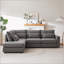 Canapé convertible en L en forme de L avec repose-pieds et coussins multiples, parfait pour le salon et le bureau-240827069