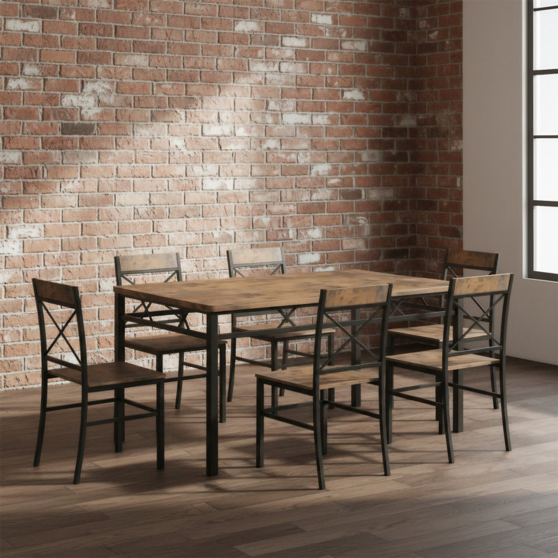 Ensemble de table et chaises de salle à manger pour six personnes