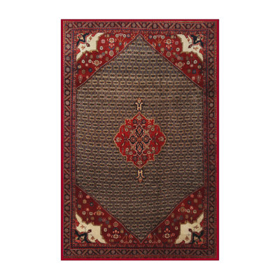 Tapis traditionnel rouge / crème / brun