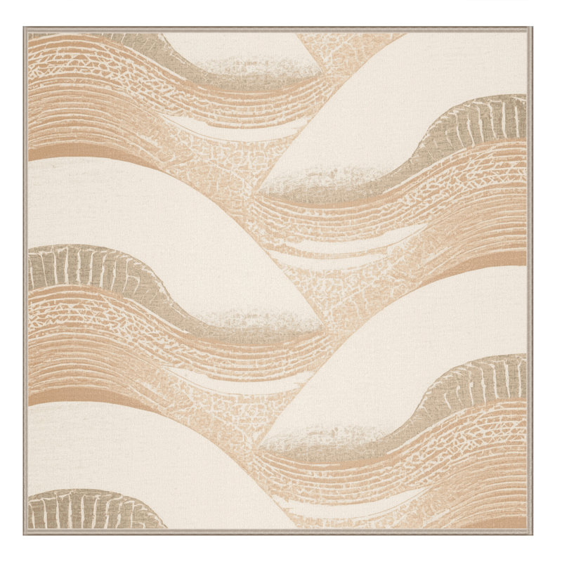 Machine Washable Pavla Minimalist Moroccan Rug in Beige – Beige Binding, 6' Square