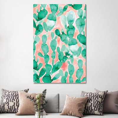 Paddle Cactus Blush by Jacqueline Maldonado - Wrapped Canvas Painting