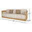 Adelaide Outdoor Sofa Brown Stripe