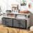 Ebern Designs Fabric Dresser For Bedroom Chest Of Drawers W/ 2 Drawers & 2 Open Shelves
