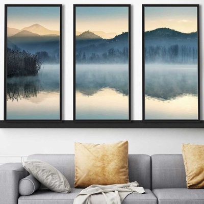 « Quiet Morning », ensemble de 3 reproductions sur toiles encadrées