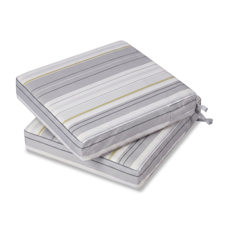 Coussin de siège d'extérieur imperméable pour mobilier de patio, 20 x 18, ensemble de 2, 3", L 20 po x P 18 po