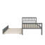 Structure de lit plateforme robuste en bois avec lit gigogne escamotable-1913430671