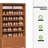 8 Tiers 36 Pairs Bamboo Shoe Rack Organizer Cabinet with Flip Doors Storage Stand for Living Room